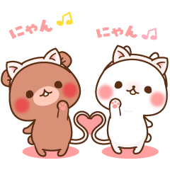 【動く】ちびうさ♡ちびくま／お正月plus