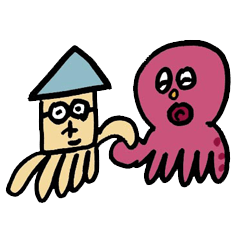 ちえちひろ　いかたこスタンプ