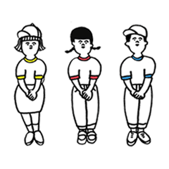 体操服の３人 ２