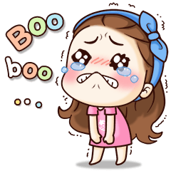 Tangmo cute girl big stickers (EN)