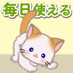 もふもふしっぽの子猫ちゃん　毎日使う言葉