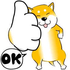 激しく尻尾をふって飛び出す柴犬