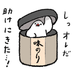 文鳥スタンプ16〜ノリノリ文鳥