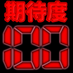 期待度0％ー100％アニメーション スタンプ