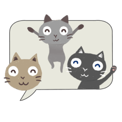【動く】ねこ/毎日便利な吹き出しスタンプ✨