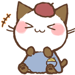 ベレー帽ちょこさん。～表情で伝える猫～