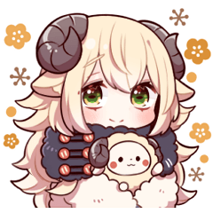 SWEETIE SHEEP GIRL STICKER
