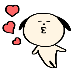 のほほん顔のいぬ。