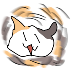 Cat drawn with the left hand