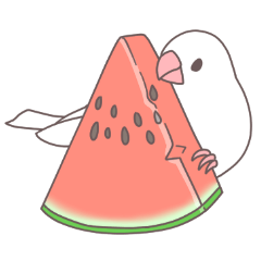 夏のふくふく文鳥