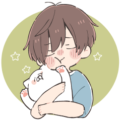 Love tell sticker boy