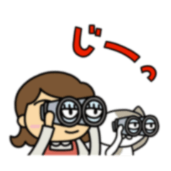 母とネコのしじみ【日常スタンプ】