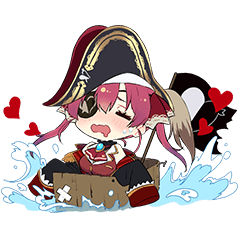 hololive sticker "Houshou Marine"