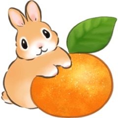 Rabbit sticker (winter and new year)