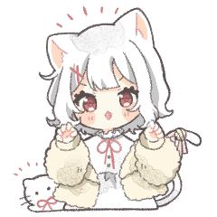white cat mimikko
