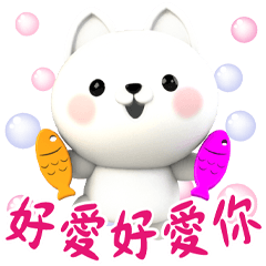 可愛白喵好愛好愛你