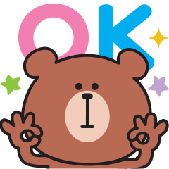ちいくまのでか文字スタンプ