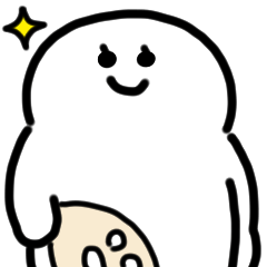 動くにっこりウーマンのスタンプ