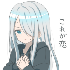 パーカーの女の子(銀髪)9