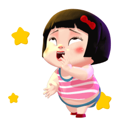 Dancing cute girl from Khing Khing