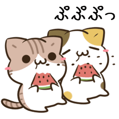 動く！毎日五月病なねこたち 夏スタンプ
