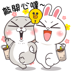 好想兔與BROWN & FRIENDS賴在一起