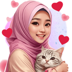 ฮูดา ฮิญาบ1(อิสลาม)ไทย สติกเกอร์