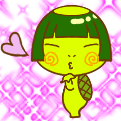 おかっぱさん スタンプ