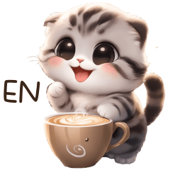 Baby Cat Grey Happy (EN)