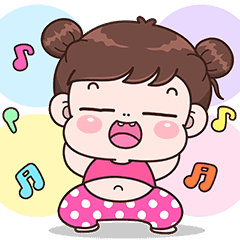 調皮女孩：心情真好動貼圖