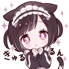 KURONEKO girl animated sticker