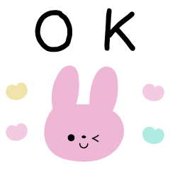 カラフルでゆるいよく使う言葉スタンプ