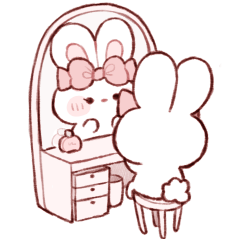 おめかししたうさぎたち