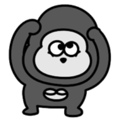 大げさな太っちょゴリラ