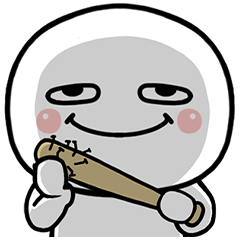 white and round person