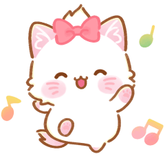 組み合わせて使える子ねこモニカのスタンプ