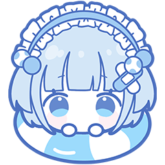 Light blue girl summer sticker