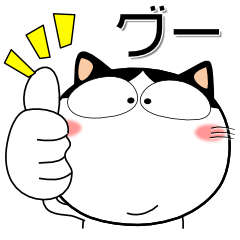 黒ハチワレ猫★毎日使える