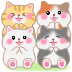 4匹のぽちゃりねこ⭐︎関西弁