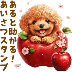 あると助かる！トイプードルの挨拶スタンプ