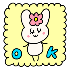 riekimの大きなお花のうさぎさん。