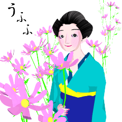 動く３D！春着物のよしこさん15
