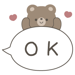 ほんわかくまさん☆吹き出しスタンプ