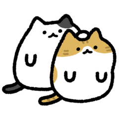 The friendly cat duo move Sticker3