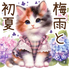 今を使える梅雨と初夏の水彩ねこ‎︎✿
