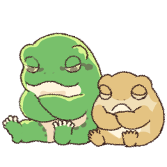 japanese tree frog moving Sticker 13
