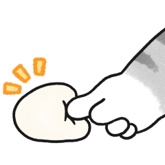 貓咪的胖手手動起來 (灰白虎斑貓) 無字