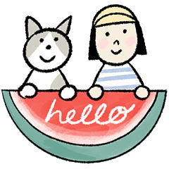 おかっぱちゃんと猫 たべもの編