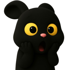 Kra tui Black rabbit Nervous (No text)