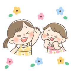 仲良し姉妹のスタンプ!